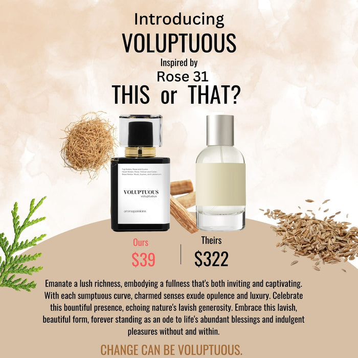 VOLUPTUOUS | Inspired by LE LABO ROSE 31 | Rose 31 Dupe Pheromone Perfume - aromapassions
