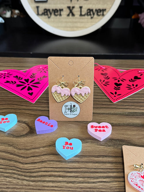 Waffle Earrings