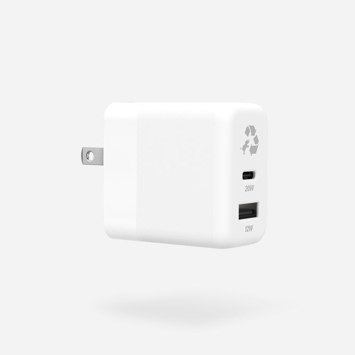Nimble Polar White WALLY Duo 32W Wall Charger