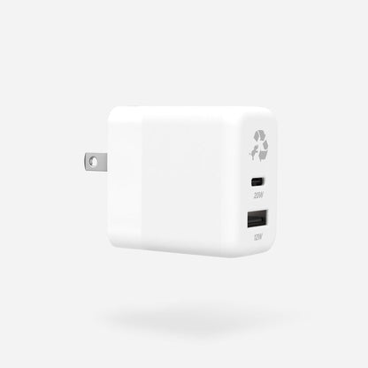 Nimble Polar White WALLY Duo 32W Wall Charger