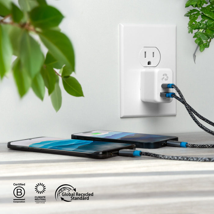 Nimble Polar White WALLY Duo 32W Wall Charger