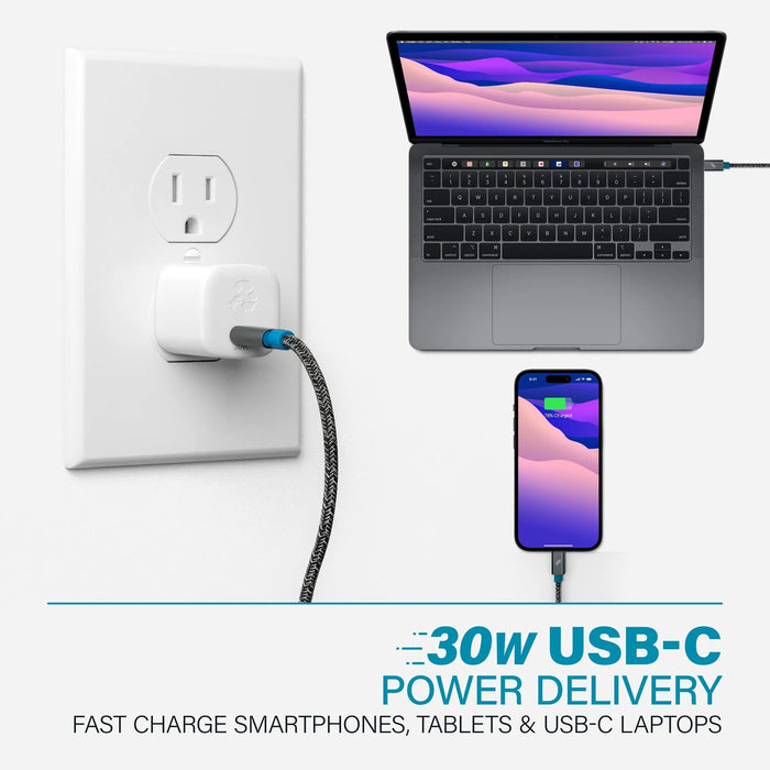 Nimble Polar White WALLY SubNano 30W Wall Charger