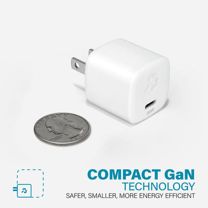 Nimble Polar White WALLY SubNano 30W Wall Charger