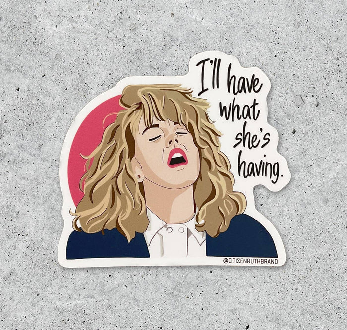 When Harry Met Sally Orgasm vinyl sticker