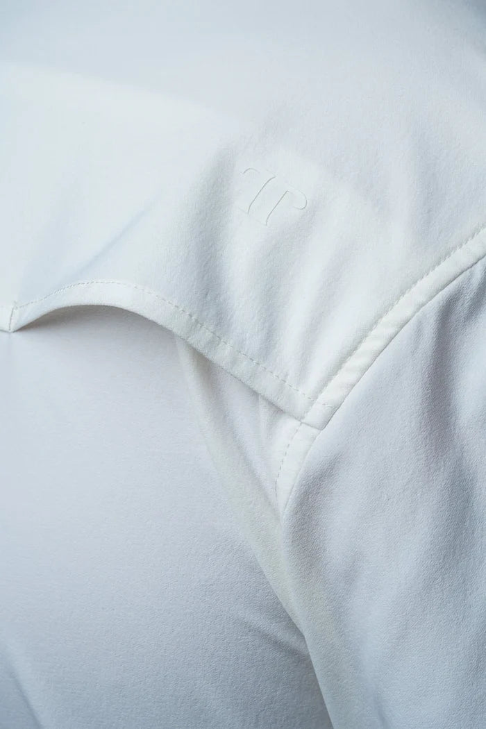 White Short Sleeve Pearl Snap Shirt by Ferrell