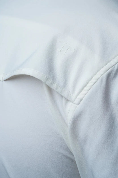 White Short Sleeve Pearl Snap Shirt by Ferrell
