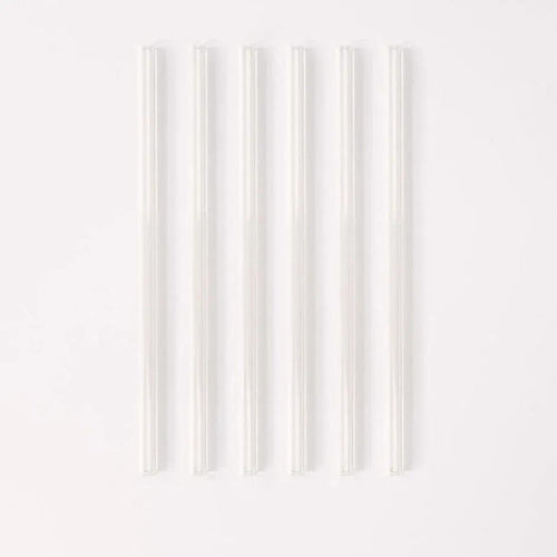 Simply Straws Wide 8" Glass Straw Set - Air