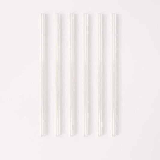 Simply Straws Wide 8" Glass Straw Set - Air