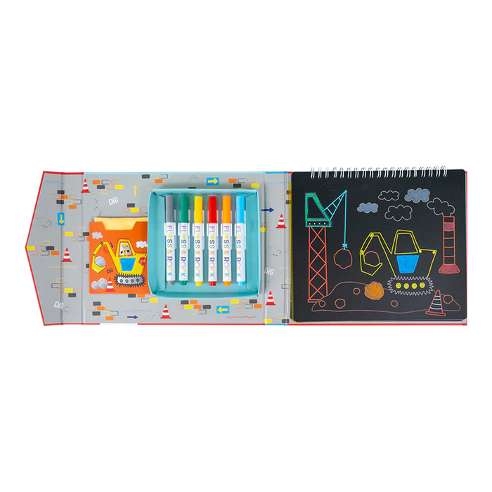 Wipeable Construction Chalkboard Sketchbook
