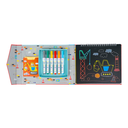 Wipeable Construction Chalkboard Sketchbook