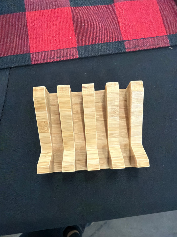 Wood soap dish