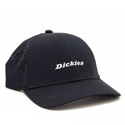 Woven Logo Baseball Snapback Hat (Black) (S)