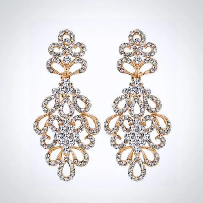Wedding Jewelry - Cubic Zirconia Bridal Earrings - Available in Silver and Gold