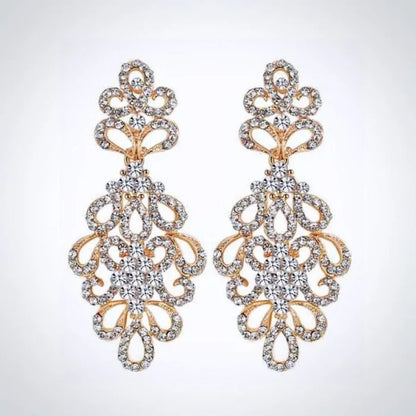 Wedding Jewelry - Cubic Zirconia Bridal Earrings - Available in Silver and Gold