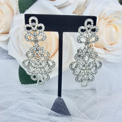 Wedding Jewelry - Cubic Zirconia Bridal Earrings - Available in Silver and Gold