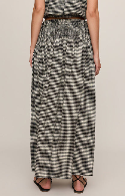 Z Supply Brooke Gingham Skirt in Black