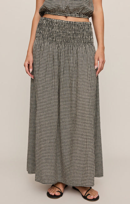 Z Supply Brooke Gingham Skirt in Black
