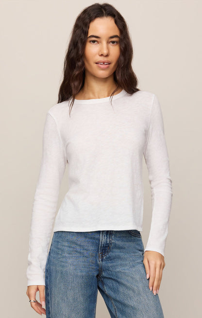 Z Supply Junie Long Sleeve Tee in White