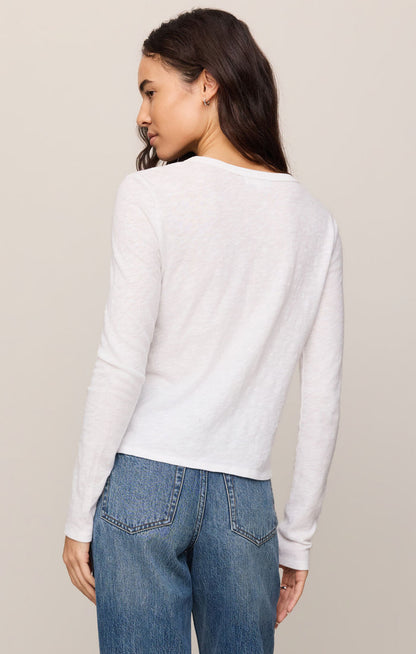 Z Supply Junie Long Sleeve Tee in White