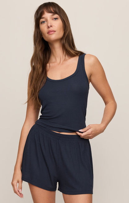Z Supply Just Right Rib Tank Top in Eclipse