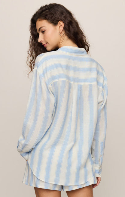Z Supply The Perfect Striped Button Up in Skyline