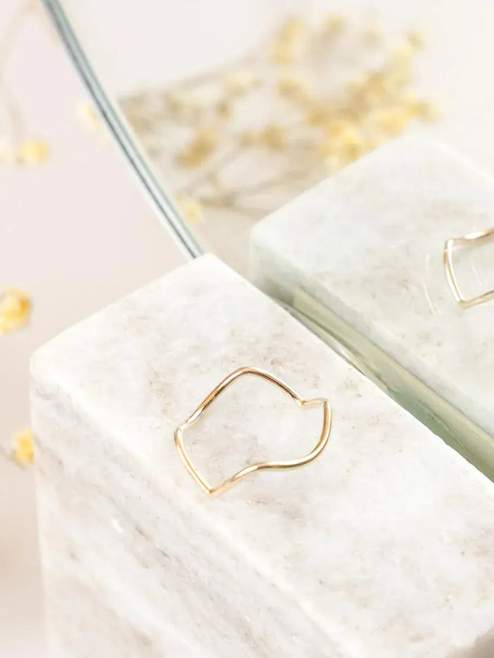 wellthy® 14k Yellow Gold / 5 Zig Zag Ring